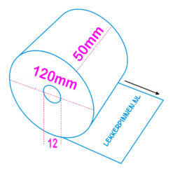 Thermorollen 50x120x12, 24 rollen per doos, thermisch papier-228